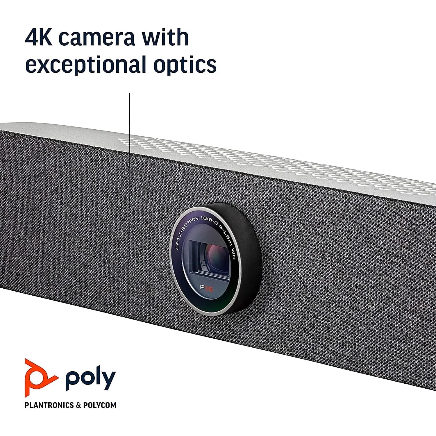 Poly Studio P15 Personal Video Bar 4K HD Webcam | Automatic Framing & Noise Reduction - view 4