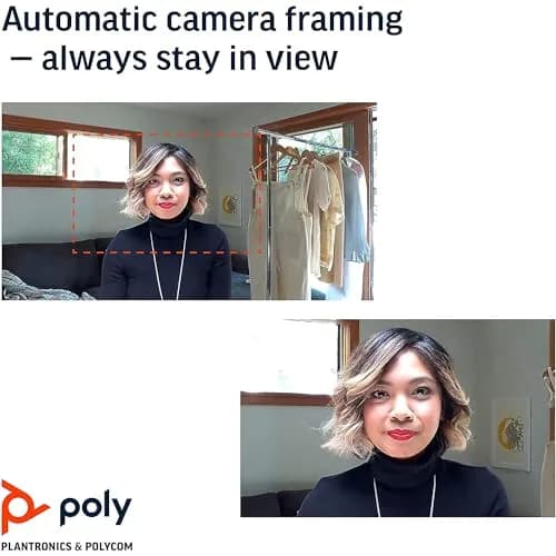 Poly Studio P15 Personal Video Bar 4K HD Webcam | Automatic Framing & Noise Reduction thumbnail 6