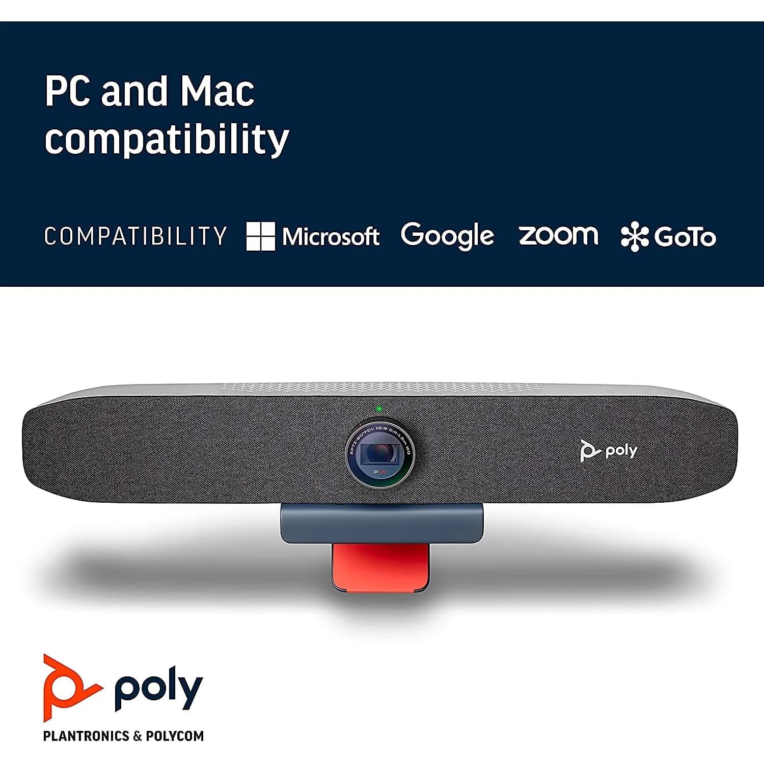 Poly Studio P15 Personal Video Bar 4K HD Webcam | Automatic Framing & Noise Reduction - view 7