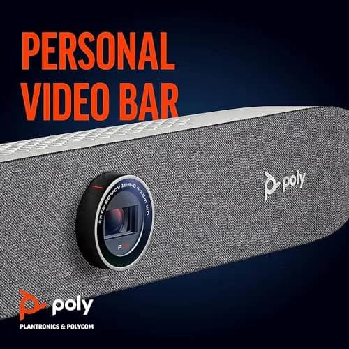 Poly Studio P15 Personal Video Bar 4K HD Webcam | Automatic Framing & Noise Reduction thumbnail 2
