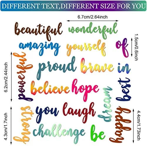 Patelai 20 Pieces Blessing Die-Cuts Word Dies for Card Making | Inspirational Metal Cutting Dies for Scrapbooking & DIY Crafts thumbnail 2