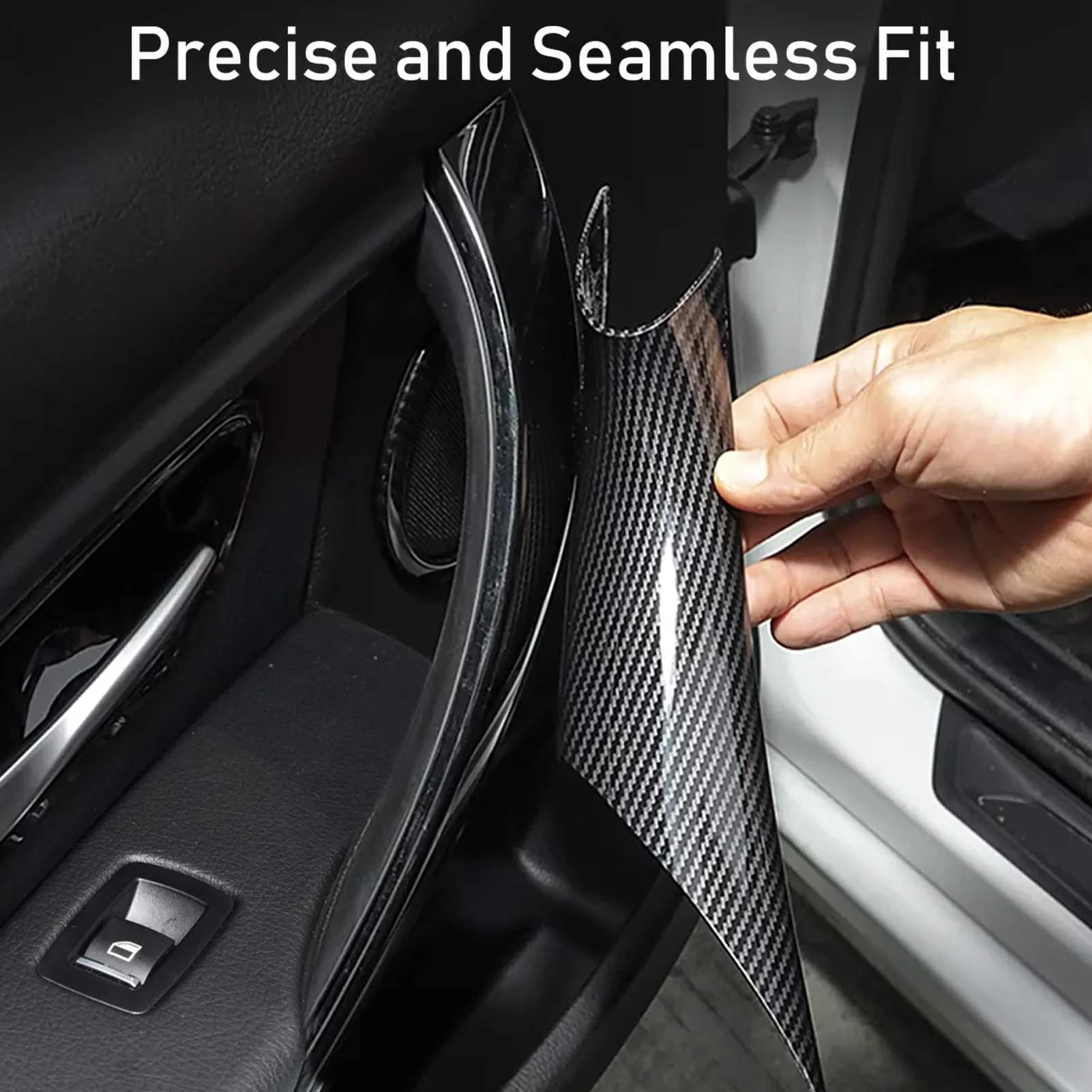 Jaronx Carbon Fiber 2PCS Left Rear+Right Rear Door Handle Covers for BMW 3 Series - view 3