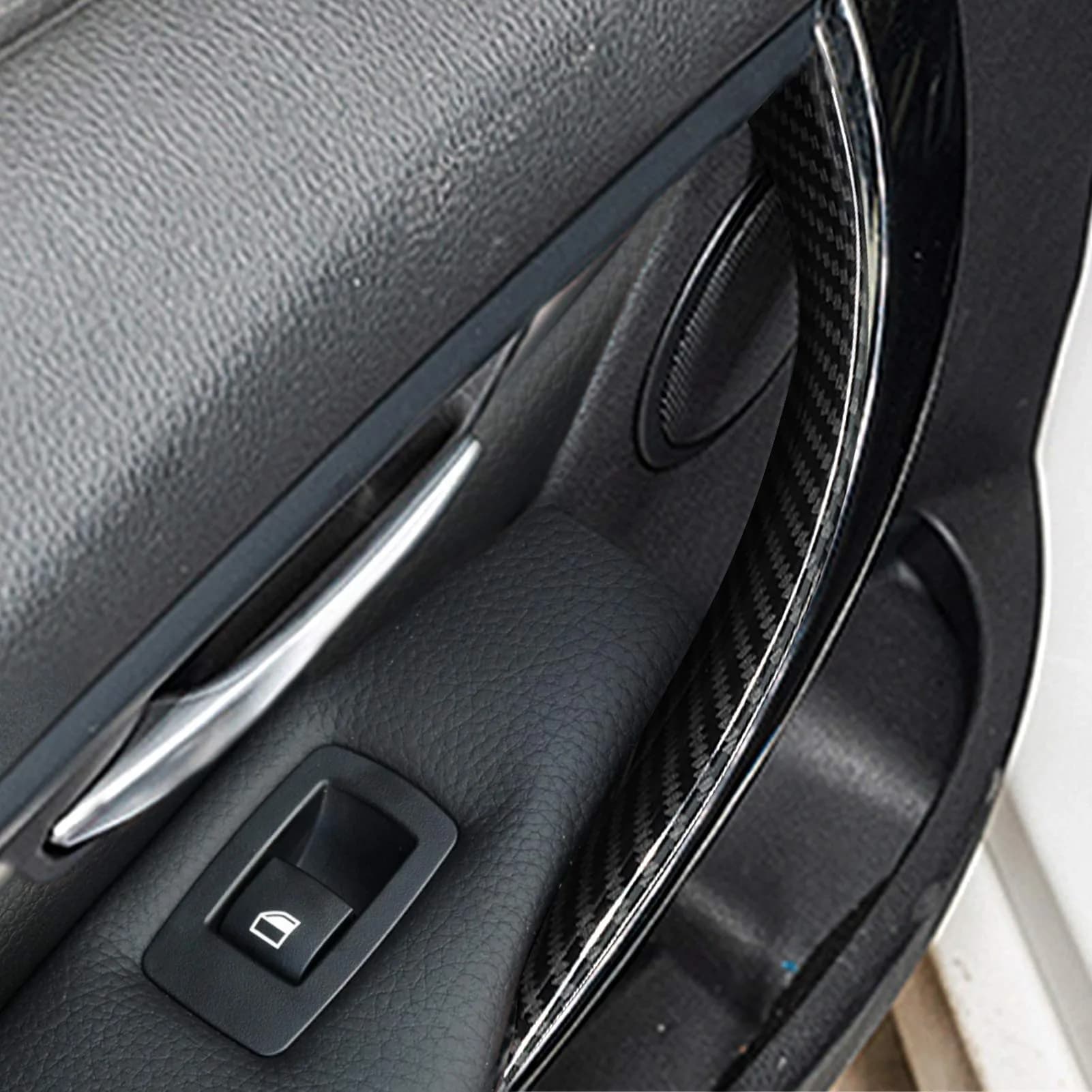 Jaronx Carbon Fiber 2PCS Left Rear+Right Rear Door Handle Covers for BMW 3 Series - view 4