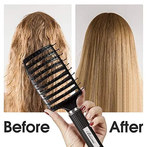 Bsisme Hair Brush, Curved Vented Detangler for Women & Men | Faster Blow Drying, Pain-Free, All Hair Types thumbnail 4