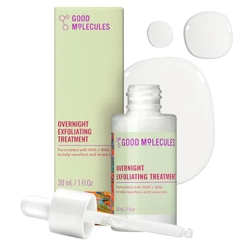 Good Molecules Overnight Exfoliating Treatment 1 Fl Oz (30ml) | AHA & BHA Formula for Radiant Skin thumbnail 1