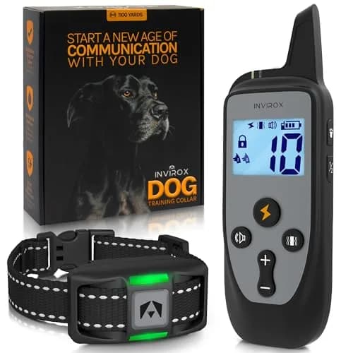 INVIROX 2026 Edition Dog Training Collar with Remote, 123 Levels, 3300ft Range, IP67 Waterproof | Professional E-Collar for Large Dogs thumbnail 1