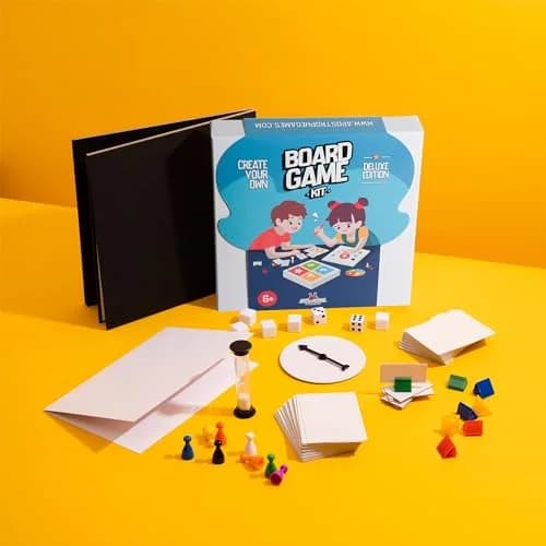 Apostrophe Games Deluxe Create Your Own Board Game Kit with Blank Board & Game Pieces | ASTM-Tested Educational Toy thumbnail 5