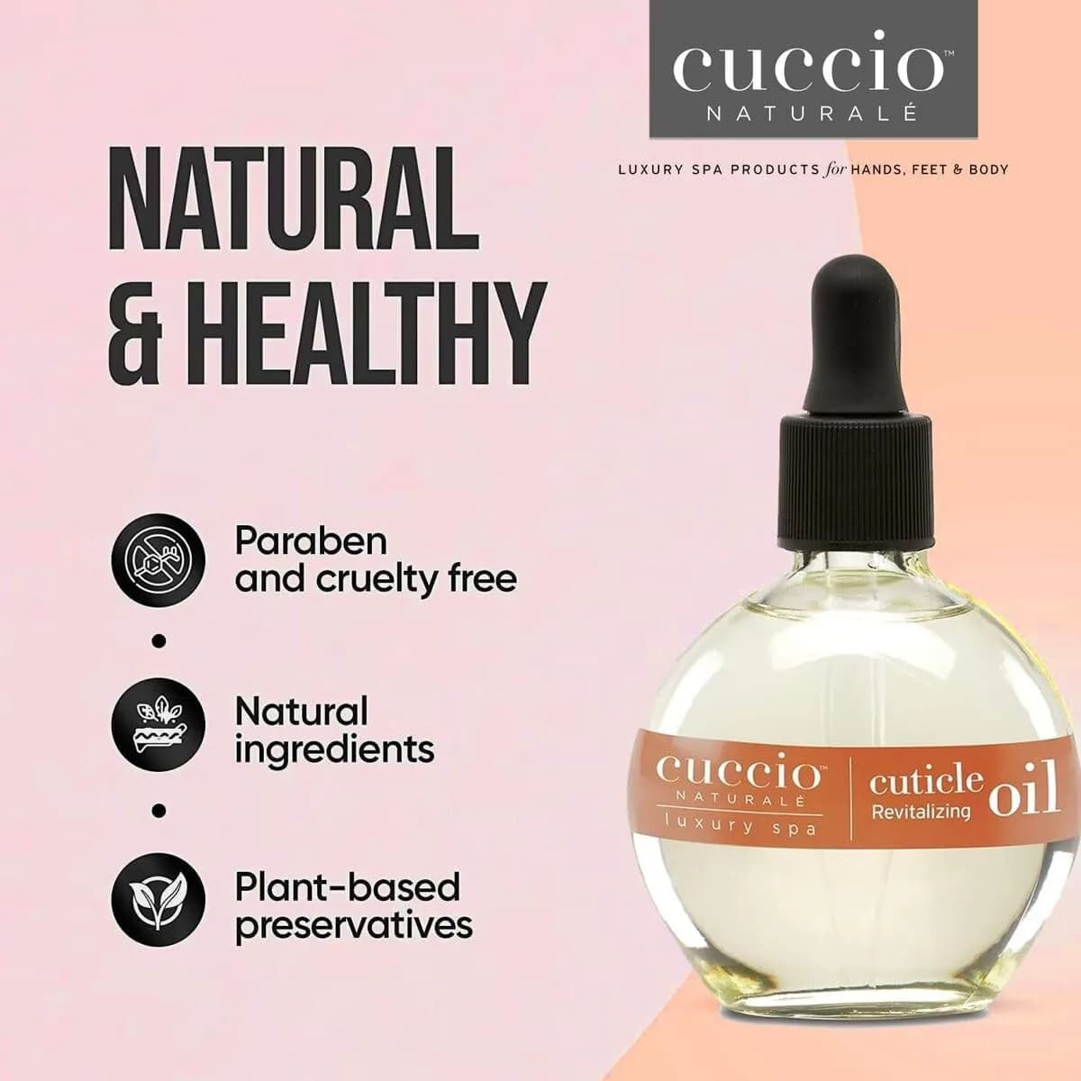 Cuccio Naturale Sweet Almond Revitalizing Cuticle Oil 68ml (2.30 Fl Oz) | Fast-Absorbing Hydrating Nail & Cuticle Conditioner - view 6