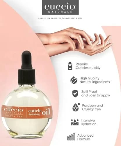 Cuccio Naturale Sweet Almond Revitalizing Cuticle Oil 68ml (2.30 Fl Oz) | Fast-Absorbing Hydrating Nail & Cuticle Conditioner thumbnail 8