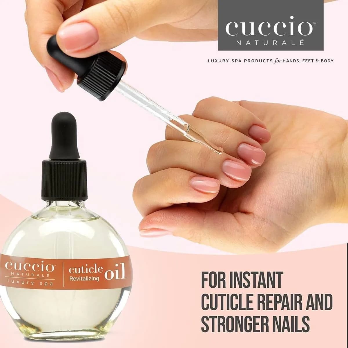 Cuccio Naturale Sweet Almond Revitalizing Cuticle Oil 68ml (2.30 Fl Oz) | Fast-Absorbing Hydrating Nail & Cuticle Conditioner - view 3
