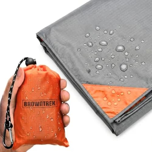 BROWNTREK Pocket Blanket Water Resistant Ultralight Compact Beach Mat Fits 2-4 Adults thumbnail 1