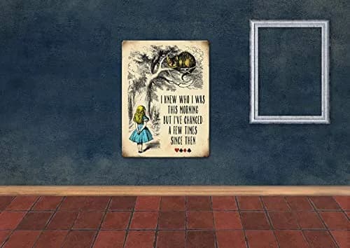 Agedsign Alice in Wonderland Poster, Vintage Metal Tin Sign 12" x 8" | Quotes Decor Gift for Girls Living Room thumbnail 3