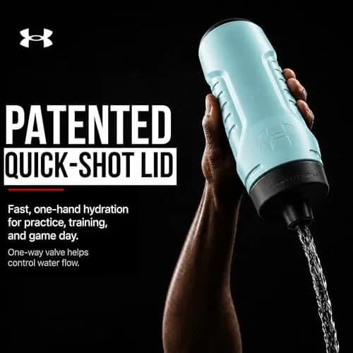 Under Armour Sideline Squeeze Water Bottle 946ml (32 oz) | Quick-Shot Lid for Easy Hydration thumbnail 3