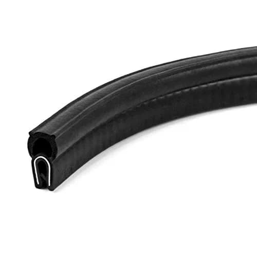 QWORK 20 Feet EPDM Rubber Trim Seal with Top Bulb | Fits Edge 1/16" to 1/8" | Durable Water & Dust Barrier thumbnail 1