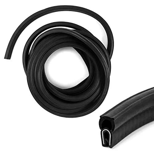 QWORK 20 Feet EPDM Rubber Trim Seal with Top Bulb | Fits Edge 1/16" to 1/8" | Durable Water & Dust Barrier thumbnail 5