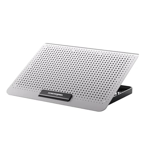 ICE COOREL Aluminum Laptop Cooling Pad with 7 Height Adjustment | Slim, Quiet & Durable (70-120 chars) thumbnail 1