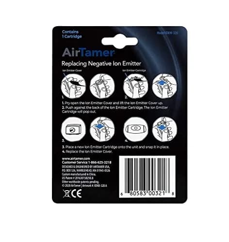 AirTamer A320W Replacement Negative Ion Emitter Cartridge | Power Boost Technology for 9x Cleaning Power thumbnail 2
