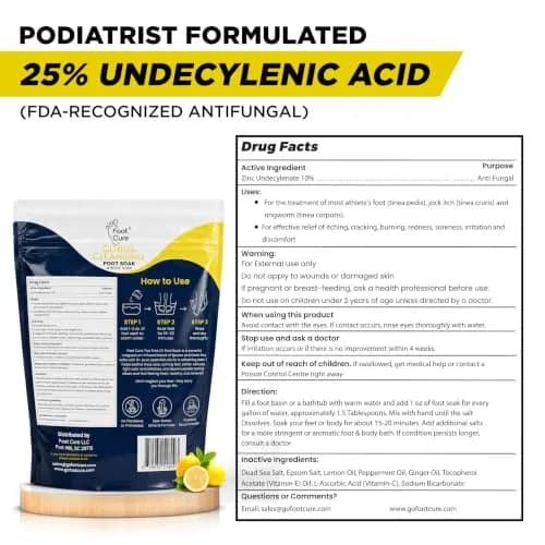 FOOT CURE Citrus Detox Epsom Salt Foot Soak 454 g (16 oz) | Cleanses & Revives Skin Tone thumbnail 6