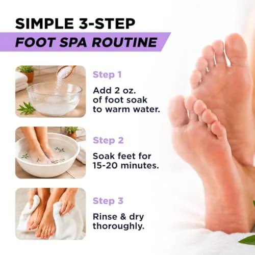 FOOT CURE Soothing Lavender Epsom Salt Foot Soak 473ml (16 Fl Oz) | Night Time Relaxation thumbnail 4