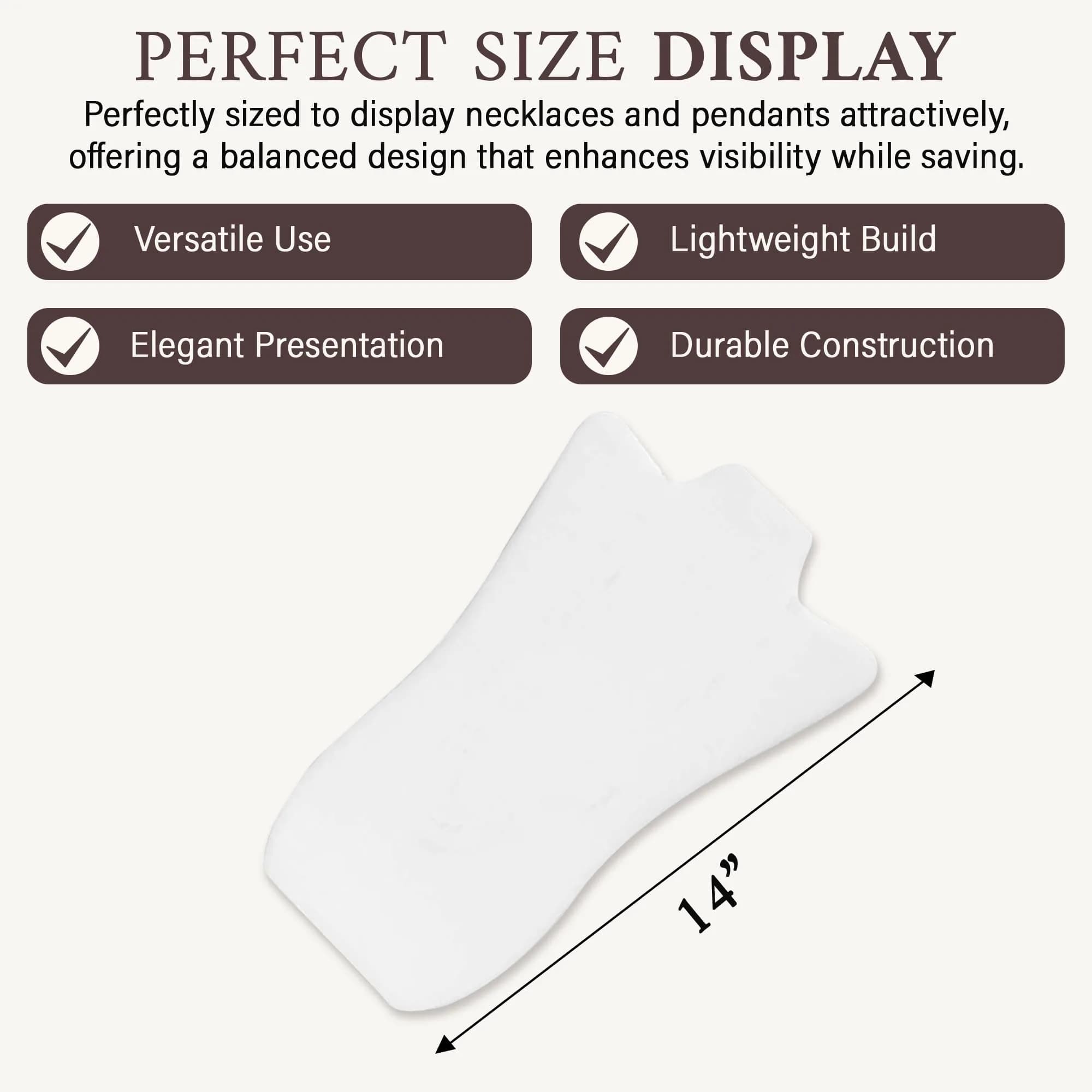 RJ Displays Velvet Necklace Jewelry Display Stand Holder 36 cm (14 inch) H | For Vendors & Retail Stores - view 6
