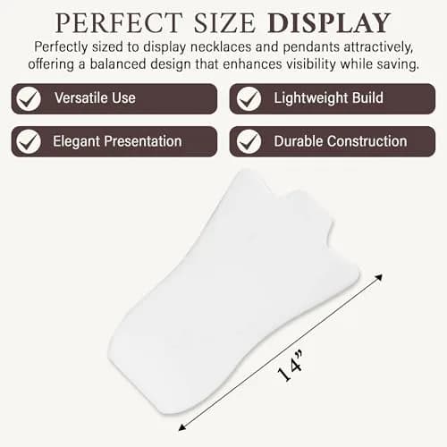 RJ Displays Velvet Necklace Jewelry Display Stand Holder 36 cm (14 inch) H | For Vendors & Retail Stores thumbnail 6