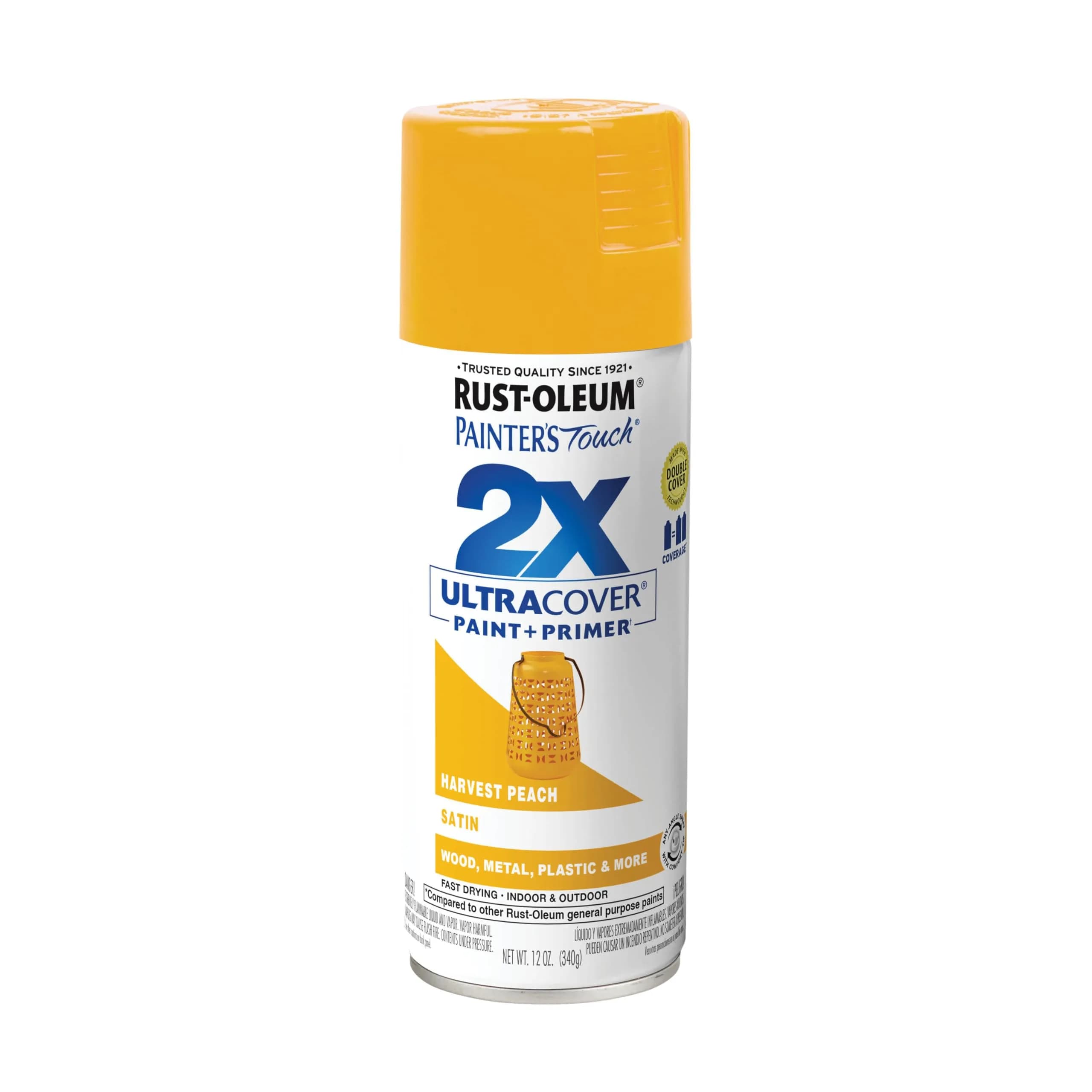 Rust-Oleum Painter's Touch 2X Satin Harvest Peach Spray Paint - 12 Oz Can - main product image