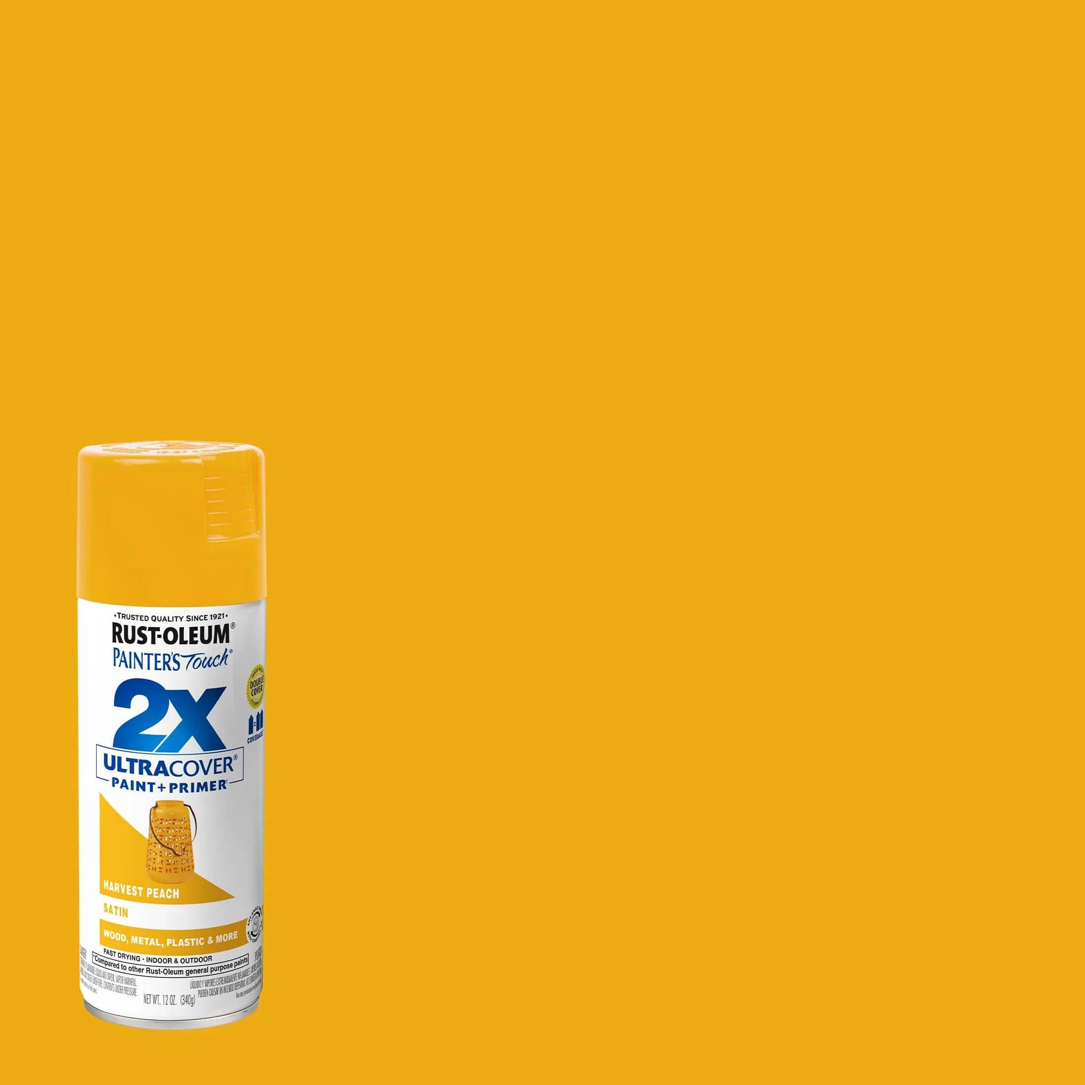 Rust-Oleum Painter's Touch 2X Satin Harvest Peach Spray Paint - 12 Oz Can - view 2