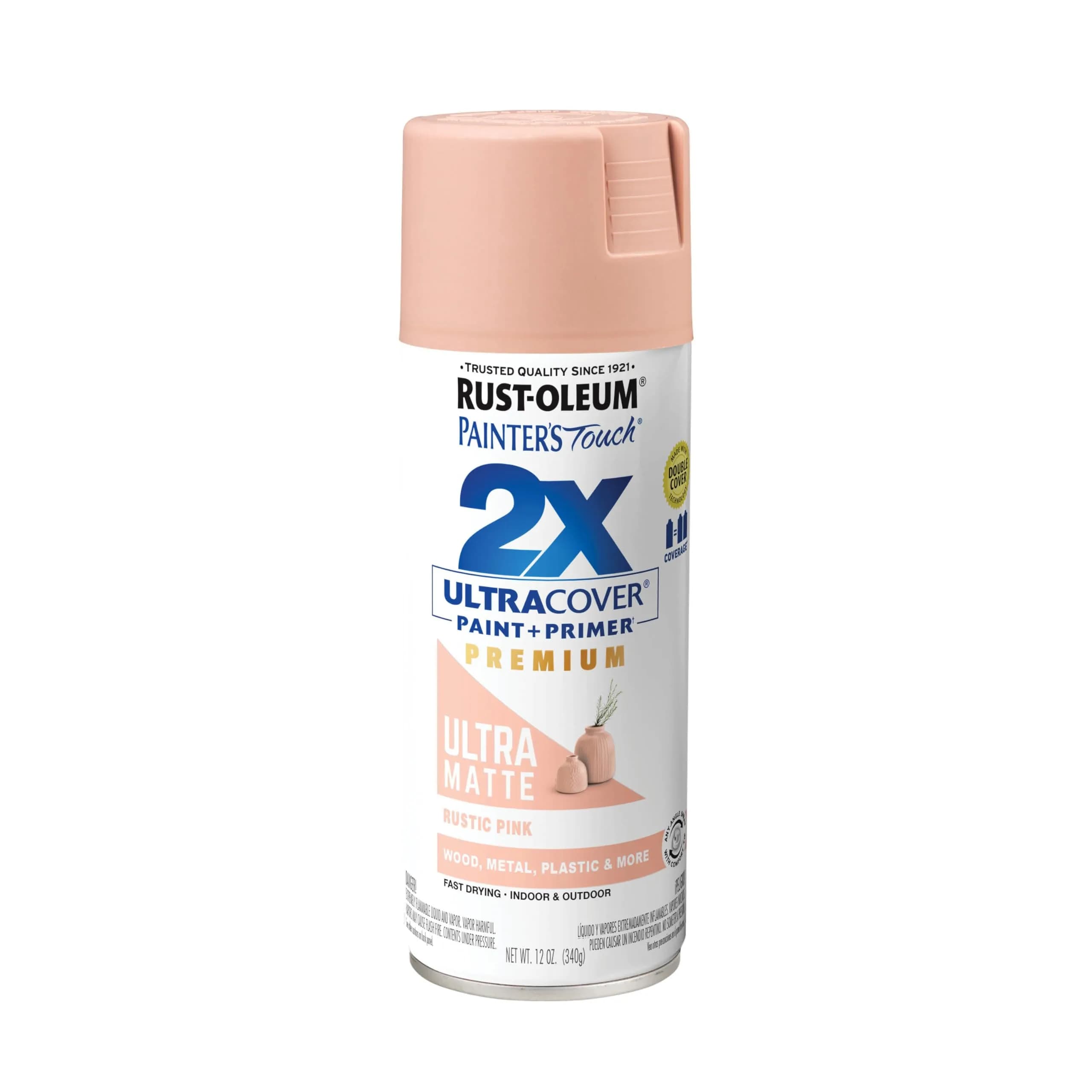 Rust-Oleum Painter's Touch 2X Ultra Matte Rustic Pink Spray Paint, 12 Oz - main product image
