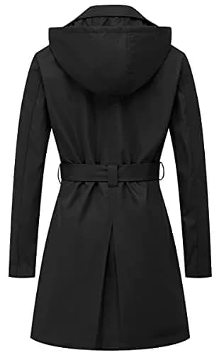 Chrisuno Women's Classic Oversized Hooded Windbreaker Rain Jacket Loose Coat XL | Water-Resistant & Stylish thumbnail 2