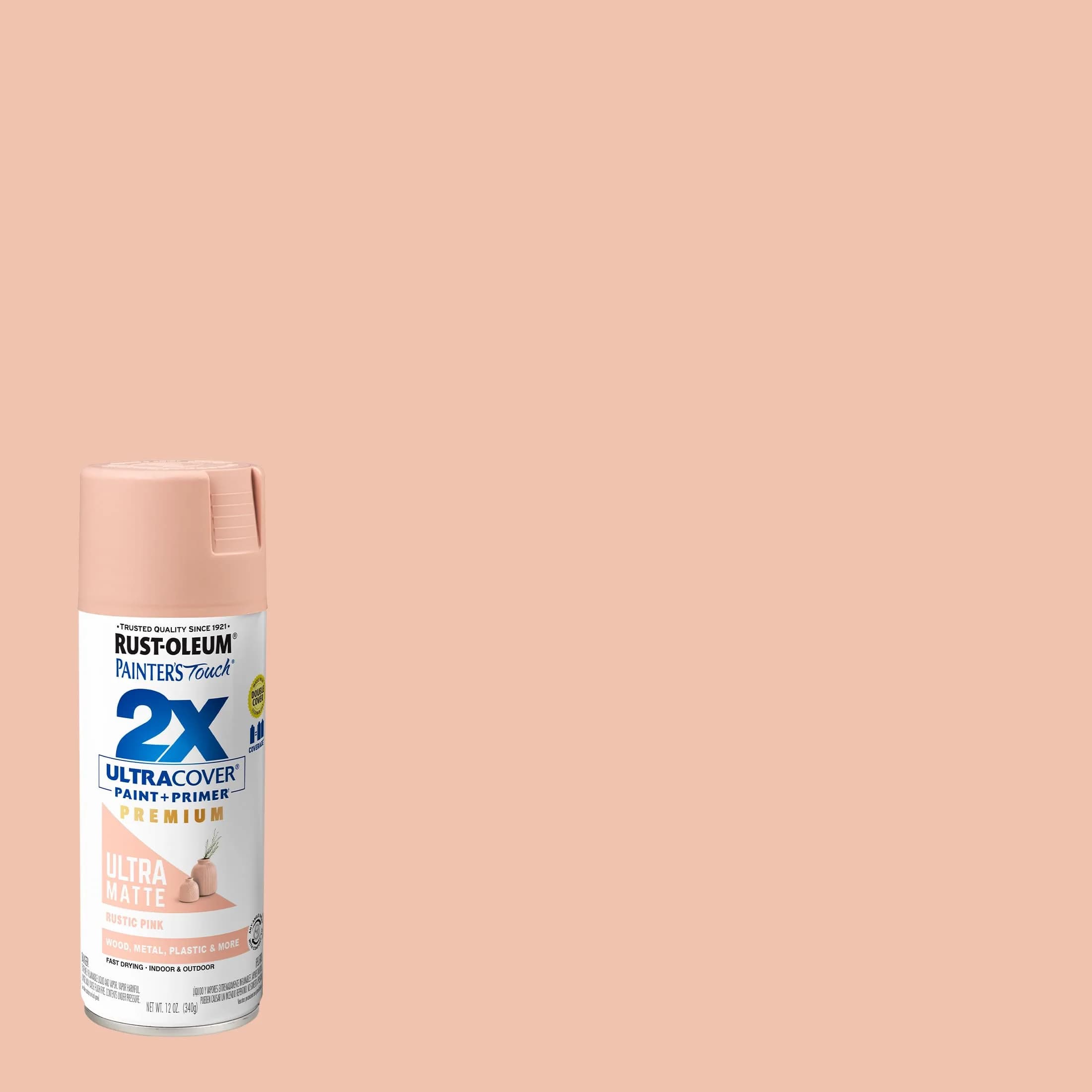 Rust-Oleum Painter's Touch 2X Ultra Cover Spray Paint, Ultra Matte Rustic Pink, 12 Oz (Pack of 6) - view 2