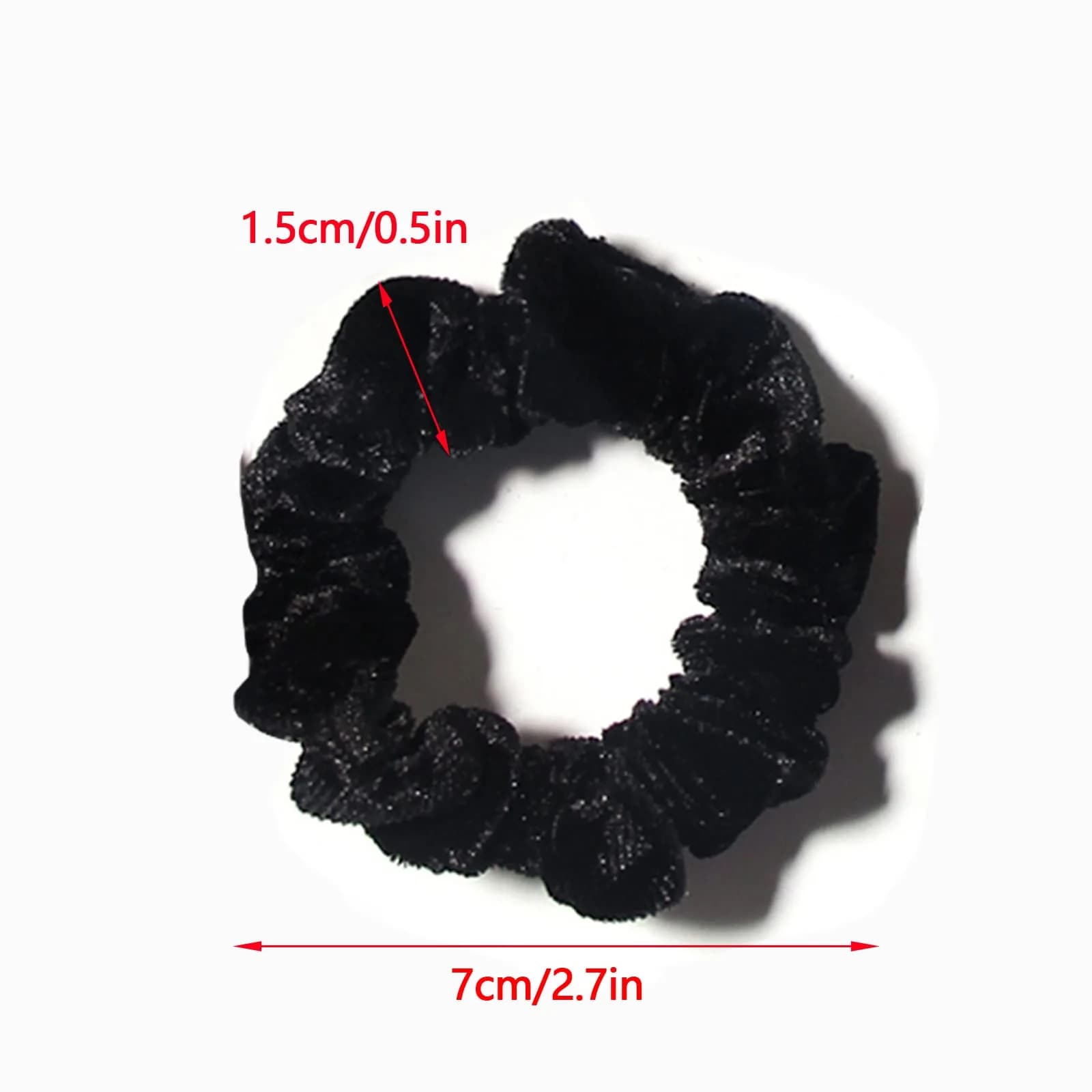 LFOUVRE Small Velvet Scrunchies 7cm (2.7 inches) | Gentle Hold for All Hair Types - view 5