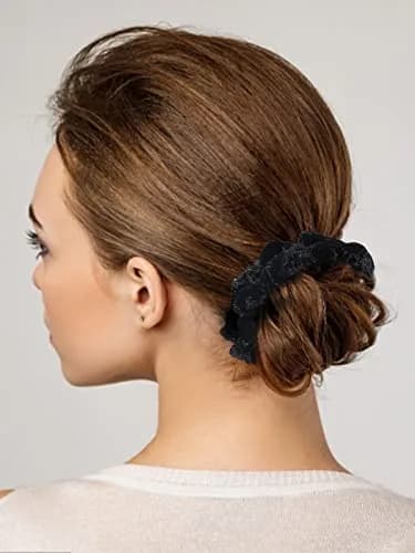 LFOUVRE Small Velvet Scrunchies 7cm (2.7 inches) | Gentle Hold for All Hair Types thumbnail 7