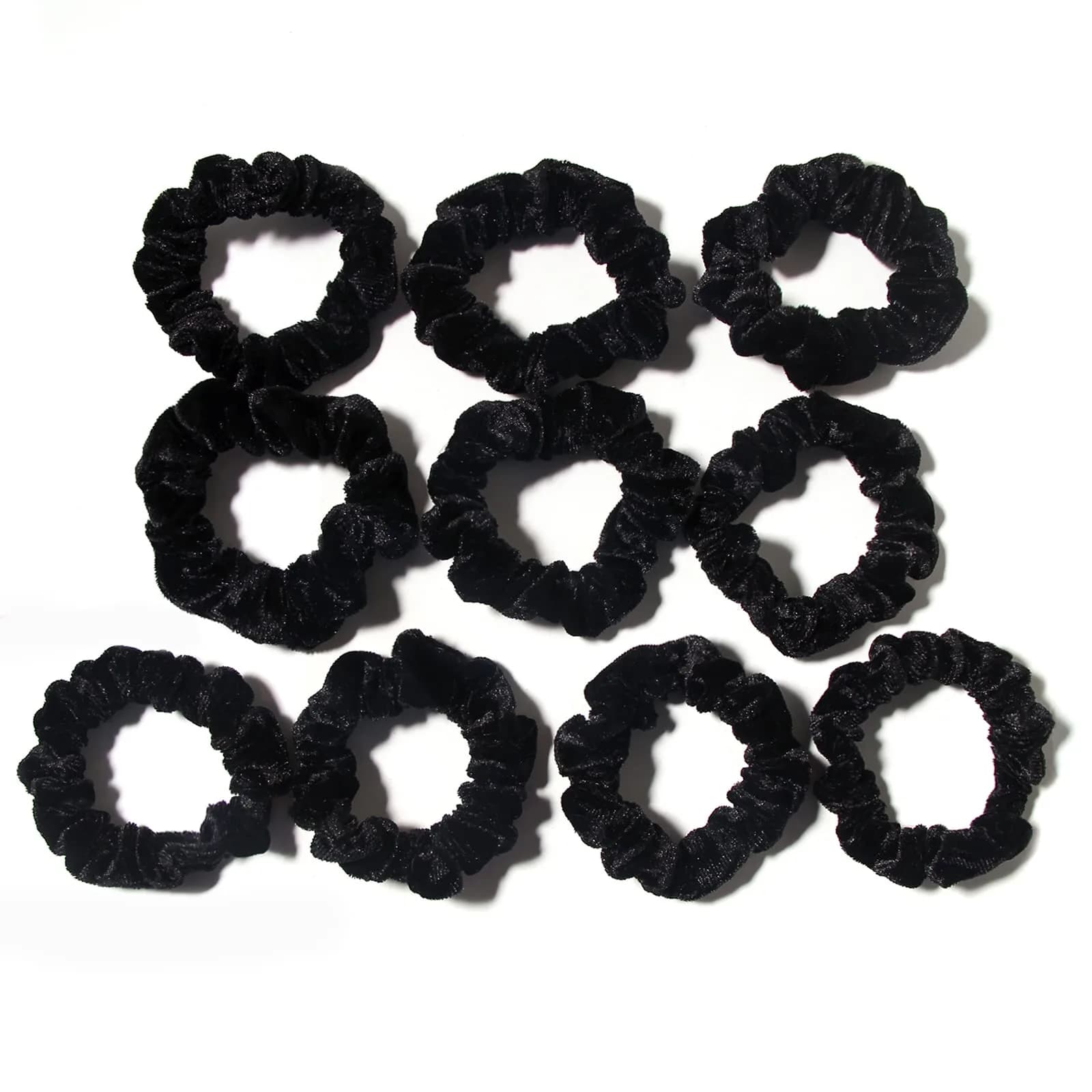 LFOUVRE Small Velvet Scrunchies 7cm (2.7 inches) | Gentle Hold for All Hair Types - view 3