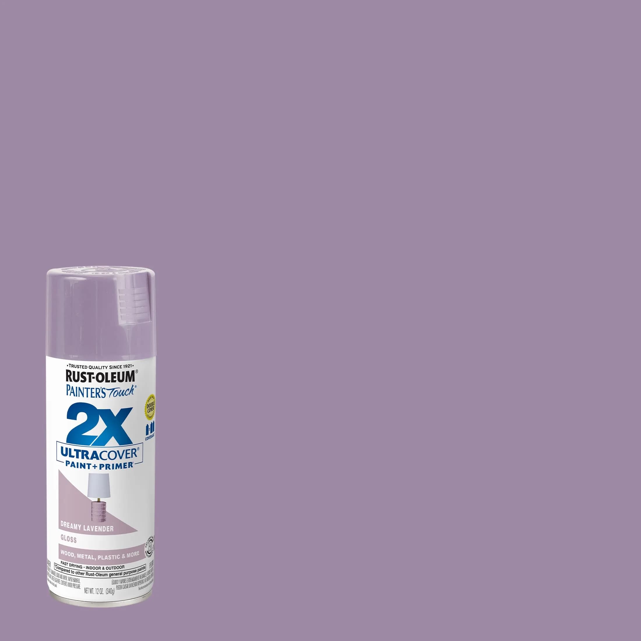 Rust-Oleum Painter's Touch 2X Gloss Dreamy Lavender Spray Paint, 12 Oz (6 Pack) - view 2