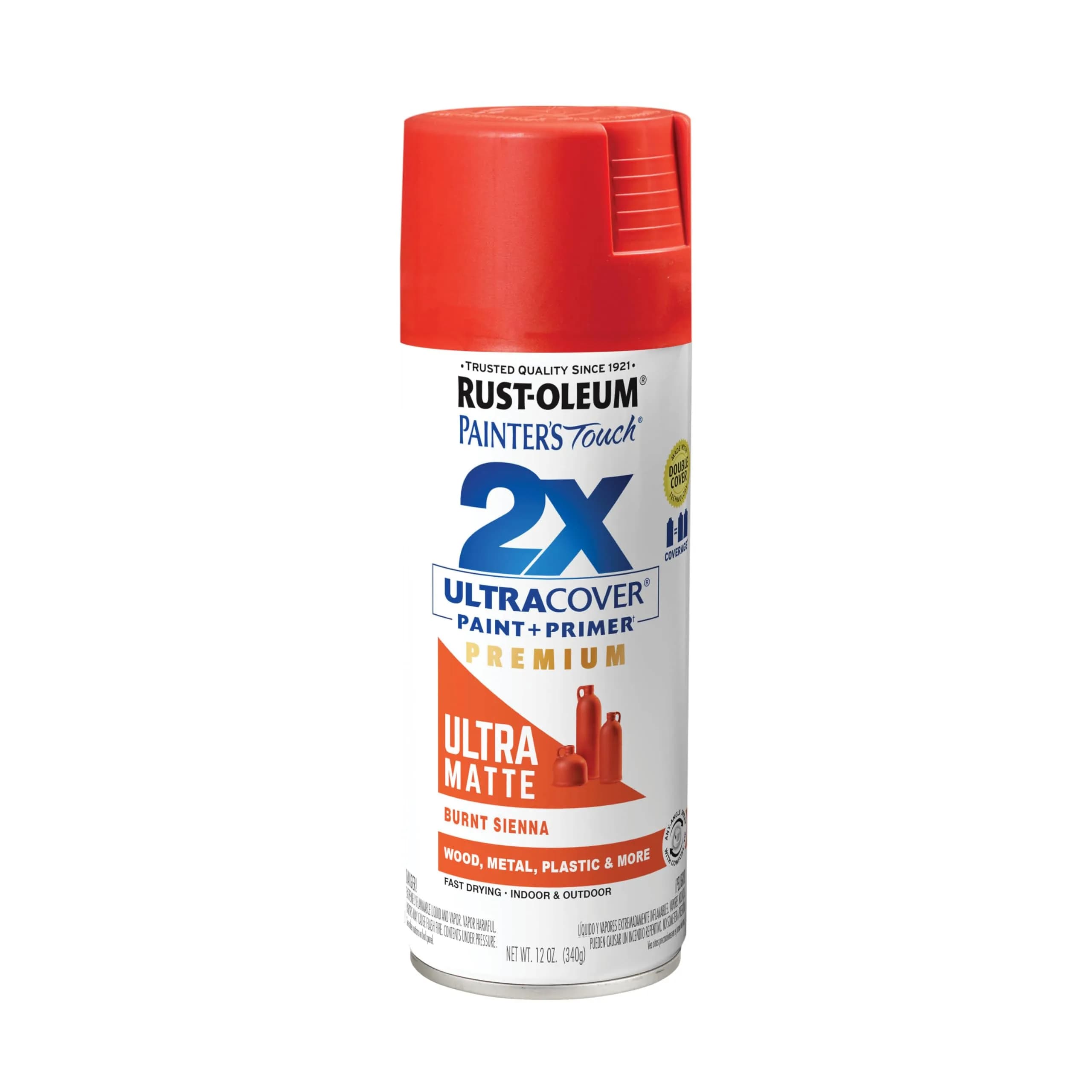 Rust-Oleum Painter's Touch 2X Ultra Matte Burnt Sienna Spray Paint, 12 Oz (Pack of 1) - main product image