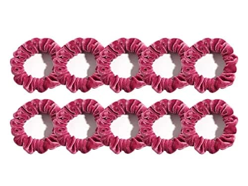 LFOUVRE Small Velvet Scrunchies (10-Pack, 7cm) | Gentle Hold for All Hair Types thumbnail 1