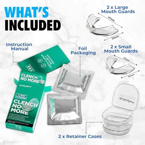 TheSleepGuard Mouth Guard for Teeth Grinding 4-Pack (Small & Large Sizes) | Custom Fit Nighttime Protection thumbnail 2