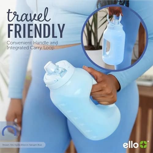 Ello Hydra 64oz Water Jug with Time Markers | BPA-Free Plastic, Leakproof & Reusable (70-120 chars) thumbnail 5