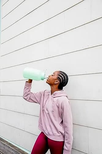 Ello Hydra 64oz BPA-Free Plastic Water Jug with Time Markers, Yucca | Large Capacity Hydration Bottle with Leakproof Flip Lid thumbnail 8