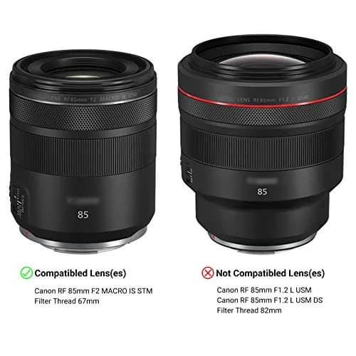 JJC Lens Hood for Canon RF 85mm f/2 Macro IS STM Lens | Reversible ET-77 Replacement with 67mm Filter & Cap Compatibility thumbnail 2