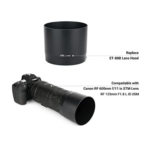 JJC Lens Hood for Canon RF 135mm F1.8 L IS USM & RF 600mm F11 IS STM Lens | Reversible ET-88B Replacement thumbnail 2