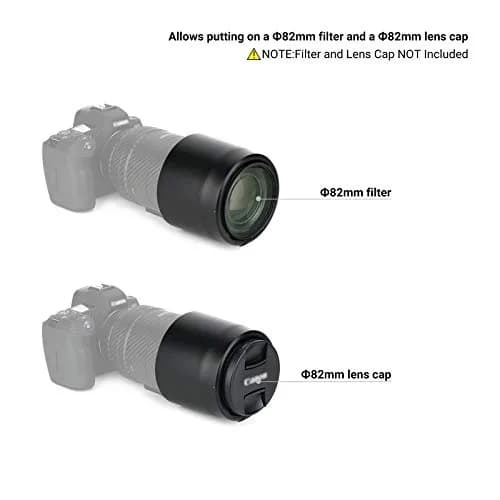 JJC Lens Hood for Canon RF 135mm F1.8 L IS USM & RF 600mm F11 IS STM Lens | Reversible ET-88B Replacement thumbnail 3