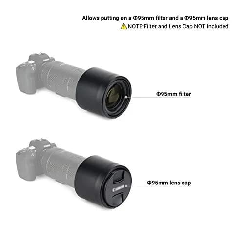 JJC Lens Hood for Canon RF 800mm f/11 IS STM & RF 200-800mm f/6.3-9 IS USM Lenses | Reversible ET-101 Replacement thumbnail 4