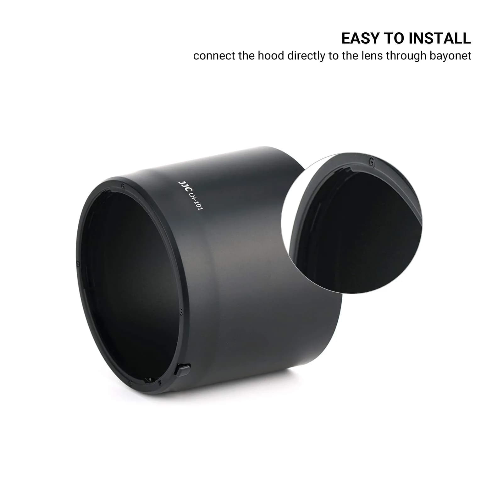 JJC Lens Hood for Canon RF 800mm f/11 IS STM & RF 200-800mm f/6.3-9 IS USM Lenses | Reversible ET-101 Replacement - view 6