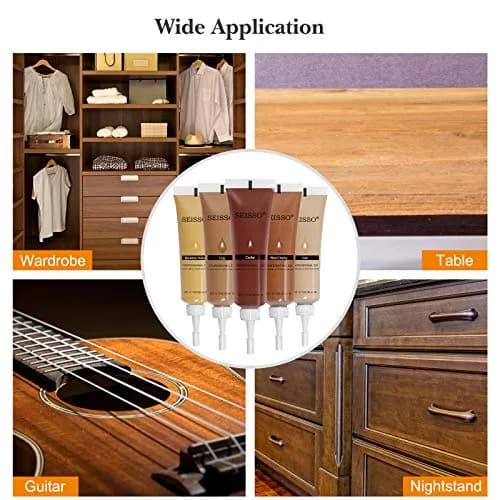 SEISSO Wood Furniture Repair Kit -Set of 50, 24 Colors Wood Touch up Fillers, Wood Repair Paint with Scraper and Brushes, Repair Scratches, Cracks, Stains, Hole thumbnail 7