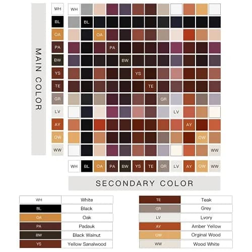 SEISSO Wood Furniture Repair Kit -Set of 50, 24 Colors Wood Touch up Fillers, Wood Repair Paint with Scraper and Brushes, Repair Scratches, Cracks, Stains, Hole thumbnail 8