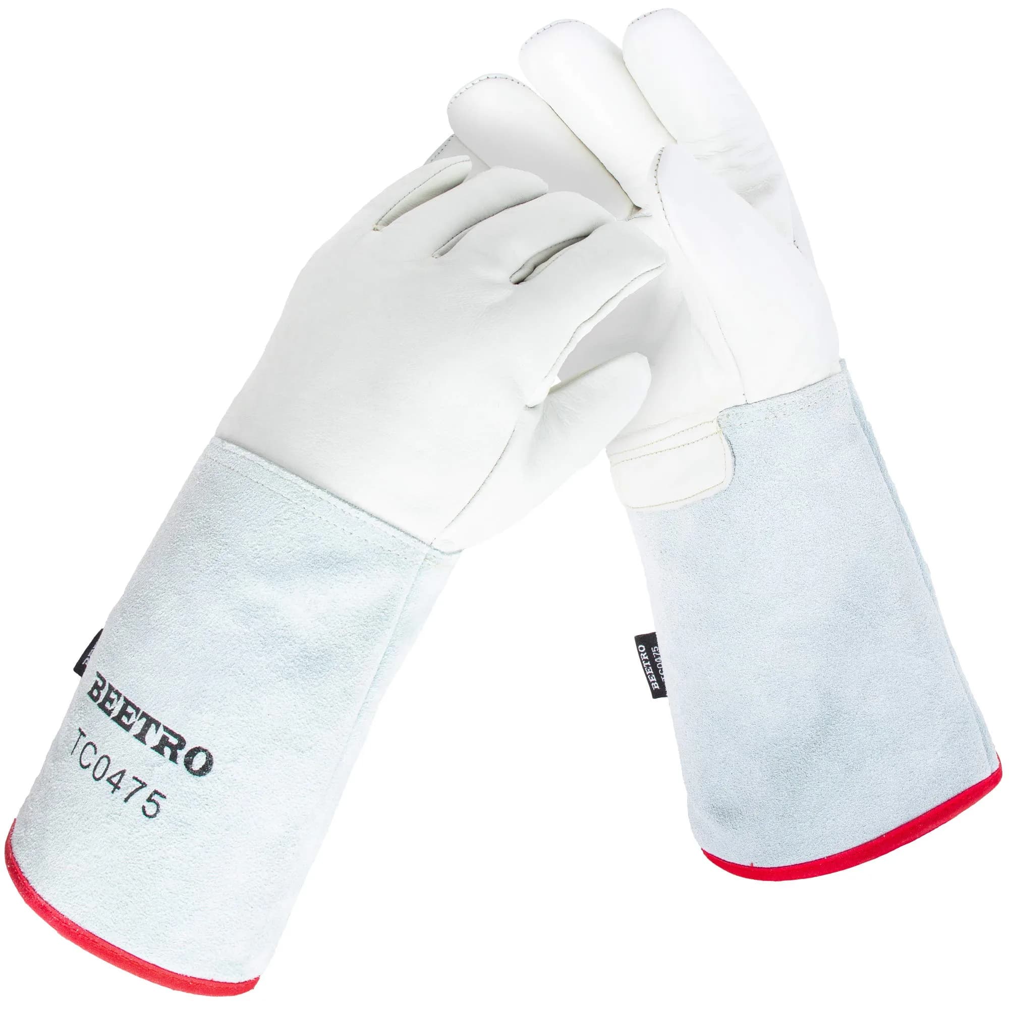 BEETRO Cryogenic Gloves for Liquid Nitrogen Handling -180°C (-292°F) 16 Inch (Pair) — White