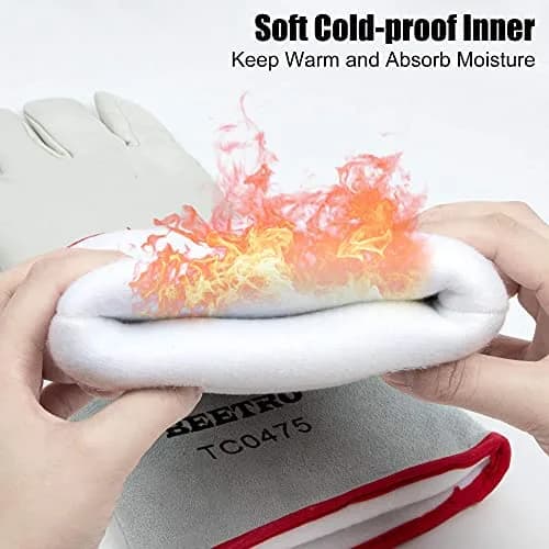 BEETRO Cryogenic Gloves for Liquid Nitrogen Handling -180°C (-292°F) 16 Inch (Pair) thumbnail 7