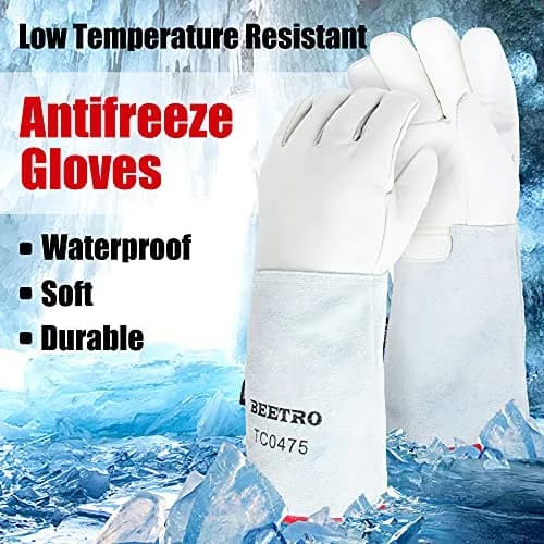 BEETRO Cryogenic Gloves for Liquid Nitrogen Handling -180°C (-292°F) 16 Inch (Pair) thumbnail 3