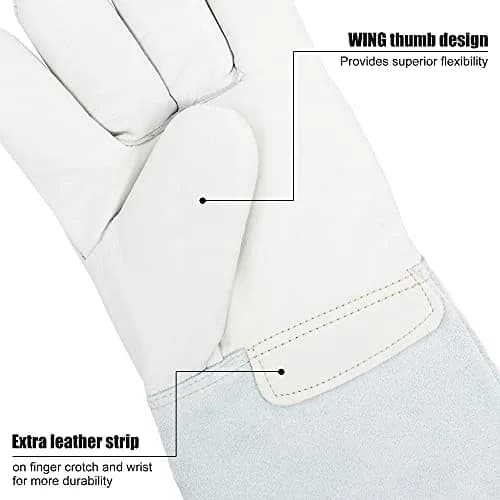 BEETRO Cryogenic Gloves for Liquid Nitrogen Handling -180°C (-292°F) | 14 Inch Length, Waterproof Leather thumbnail 9